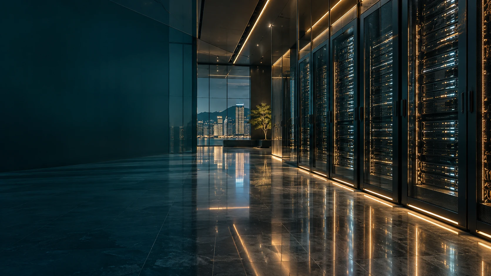 Illustrative architectural view of a modern data centre